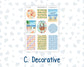 Kit 0222 - B6 - For Sterling Ink And More - Journaling Daily Kit - June - Beach Day
