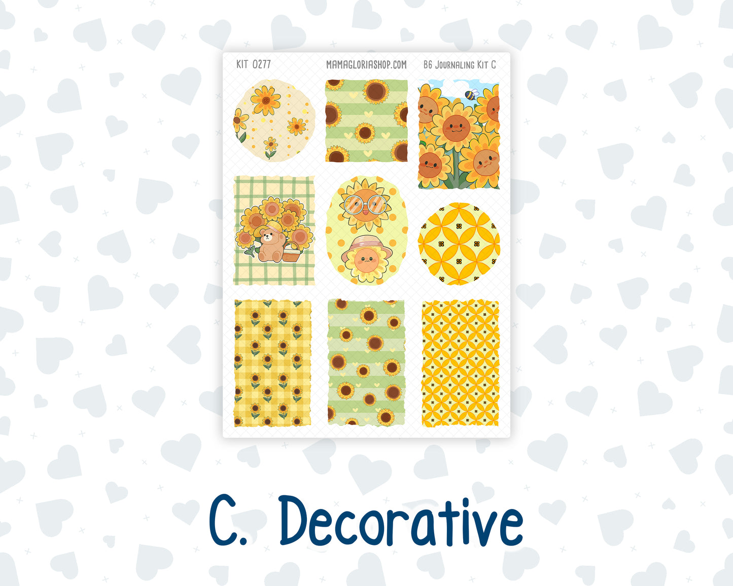 Kit 0277 - B6 - For Sterling Ink And More - Journaling Daily Kit - August - Sunflower Drama Club