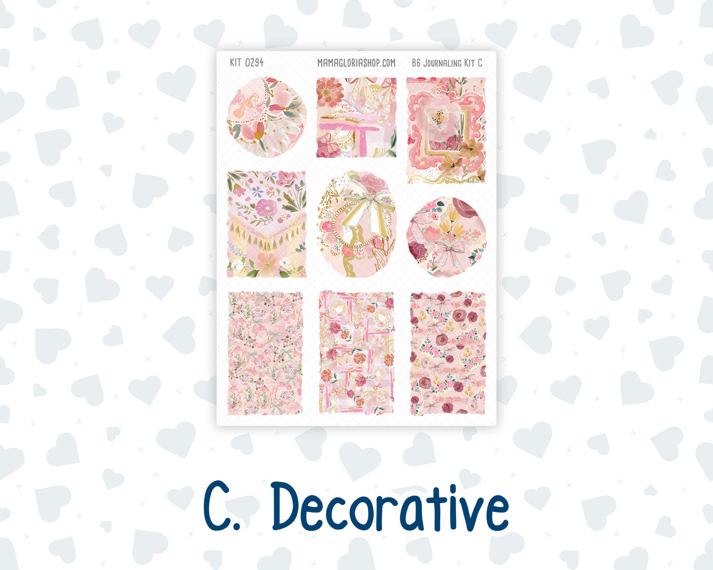 Kit 0294 - B6 - For Sterling Ink And More - Journaling Daily Kit - September - Rosy Reveria