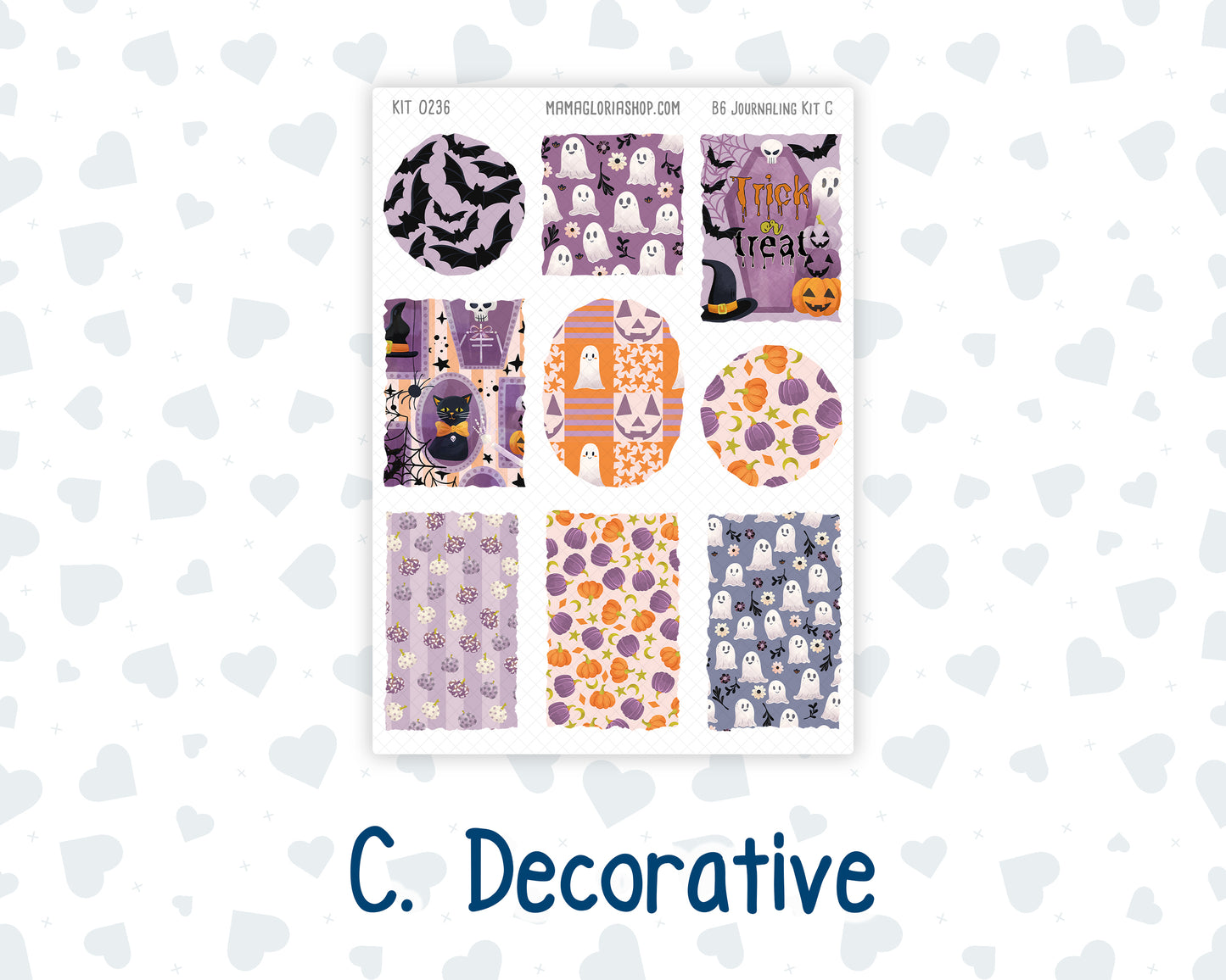 Kit 0236 - B6 - For Sterling Ink And More - Journaling Daily Kit - October - Sweet & Spooky