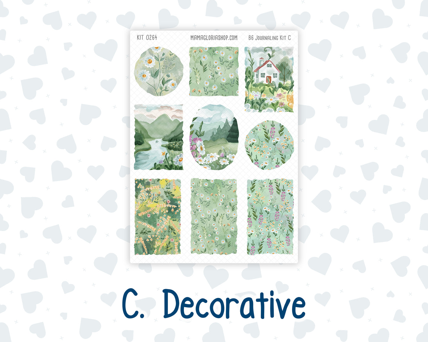 Kit 0264 - B6 - For Sterling Ink And More - Journaling Daily Kit - May - Spring Walk