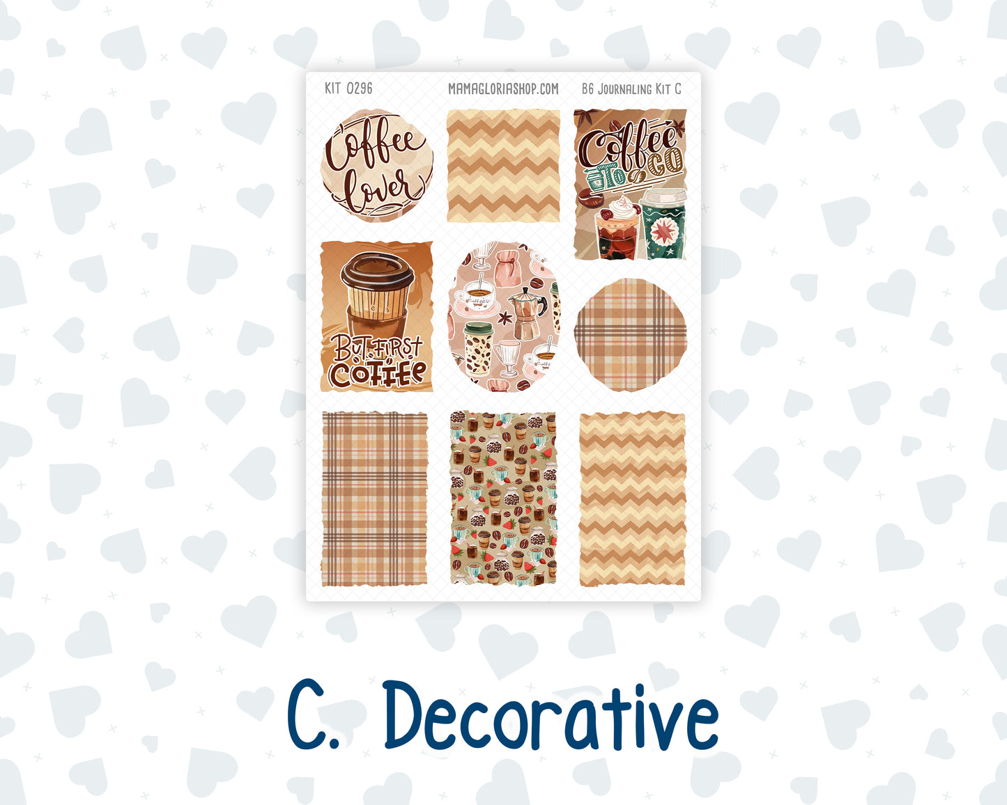 Kit 0296 - B6 - For Sterling Ink And More - Journaling Daily Kit - September - Coffee Break
