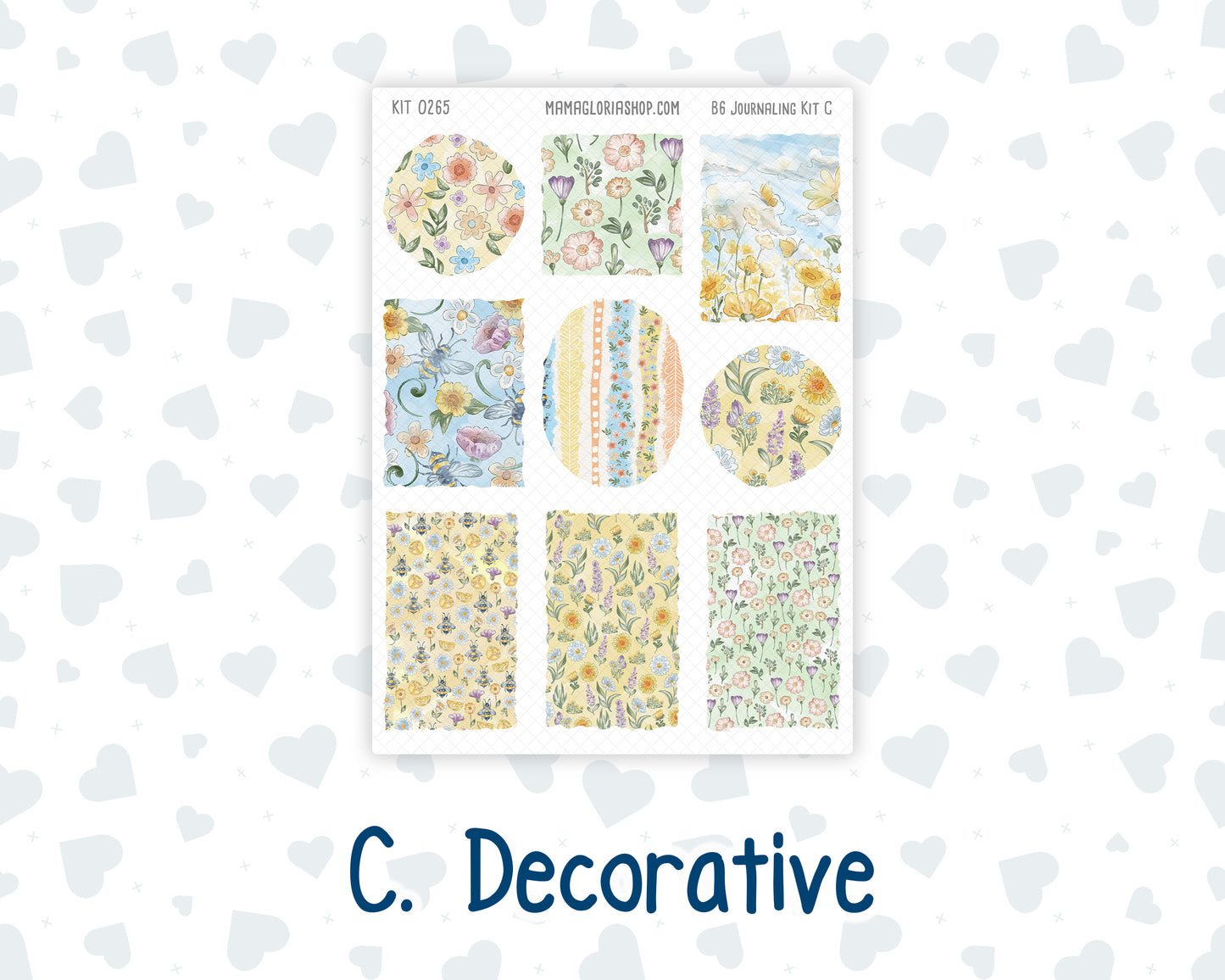 Kit 0265 - B6 - For Sterling Ink And More - Journaling Daily Kit - May - Honeybee Sky