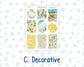 Kit 0274 - B6 - For Sterling Ink And More - Journaling Daily Kit - July - Sunny Lemon Shore