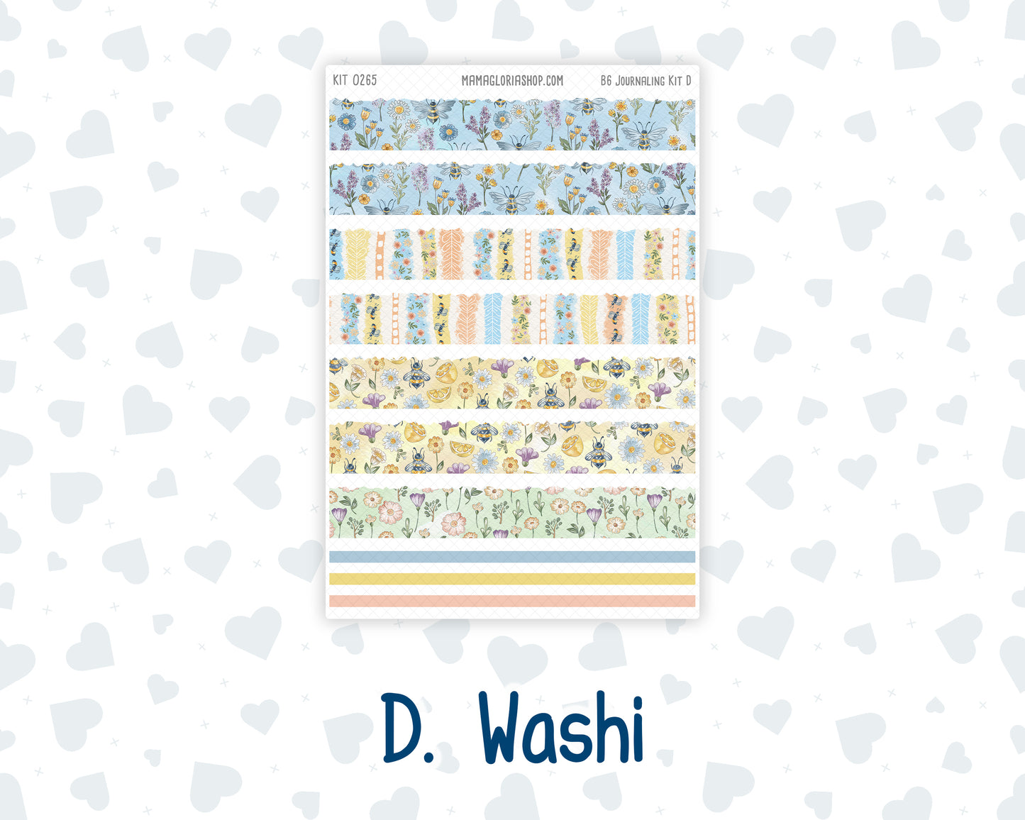 Kit 0265 - B6 - For Sterling Ink And More - Journaling Daily Kit - May - Honeybee Sky