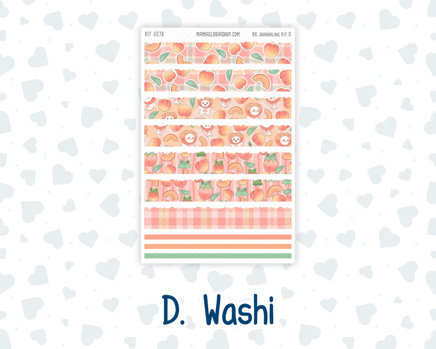 Kit 0278 - B6 - For Sterling Ink And More - Journaling Daily Kit - August - Oops, All Peaches