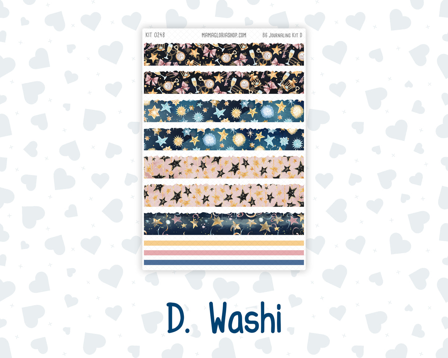 Kit 0248 - B6 - For Sterling Ink And More - Journaling Daily Kit - January - Midnight Countdown