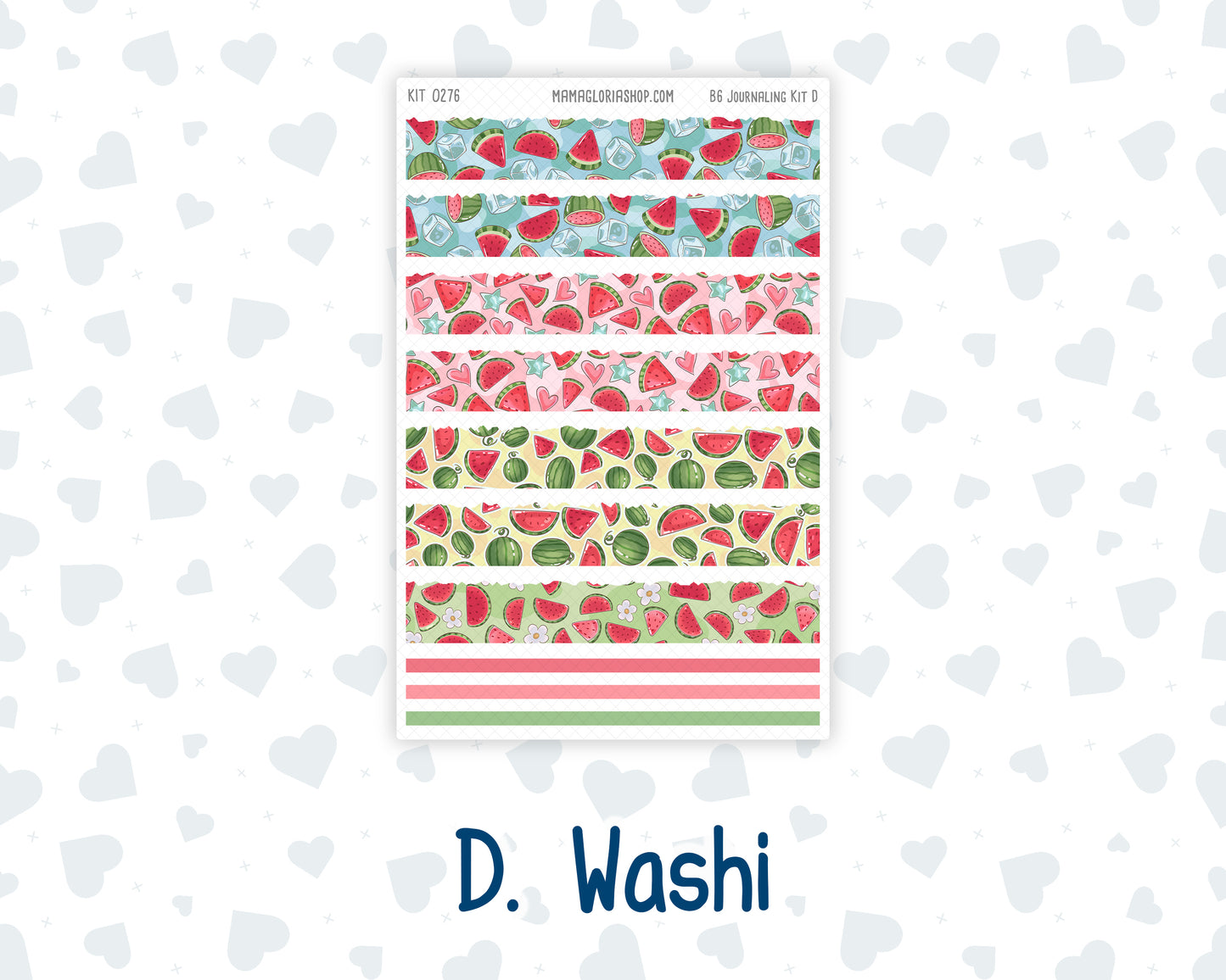 Kit 0276 - B6 - For Sterling Ink And More - Journaling Daily Kit - July - Melon Crush