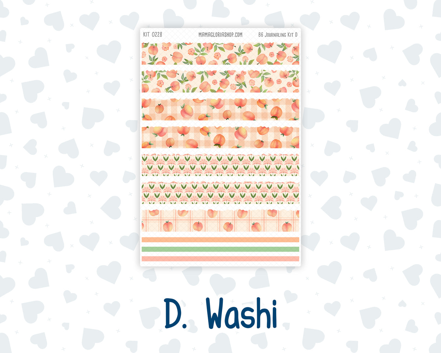 Kit 0228 - B6 - For Sterling Ink And More - Journaling Daily Kit - August - Just Peachy