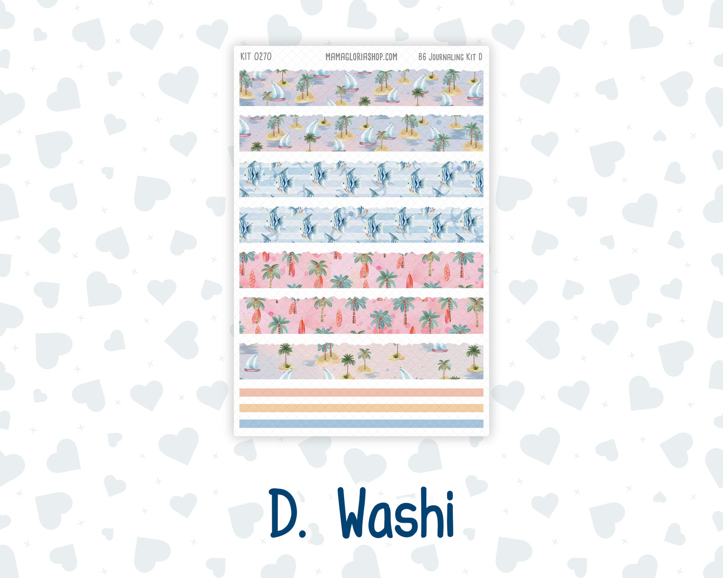 Kit 0270 - B6 - For Sterling Ink And More - Journaling Daily Kit - June - Beachside Bliss