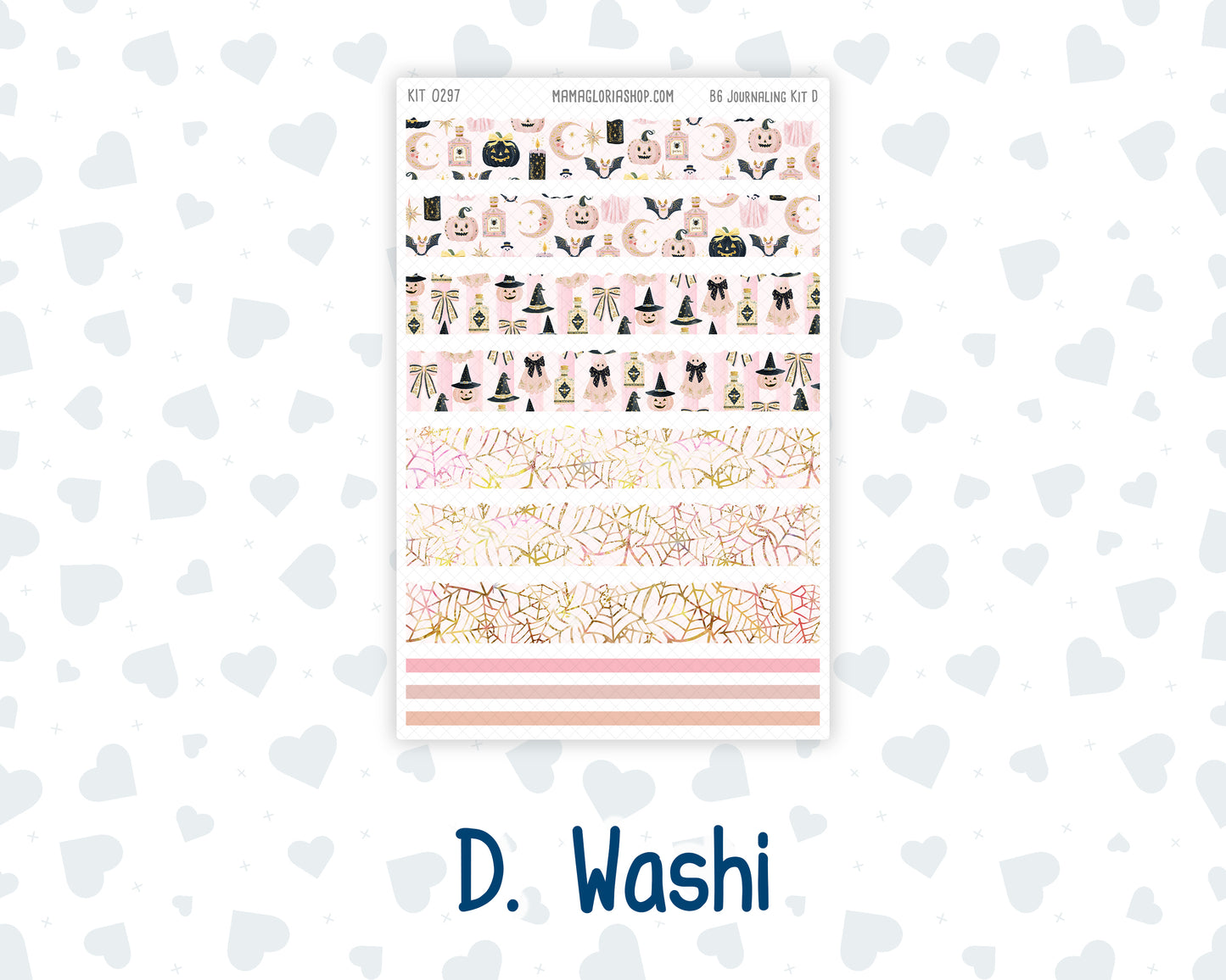 Kit 0297 - B6 - For Sterling Ink And More - Journaling Daily Kit - October - Pink Spell
