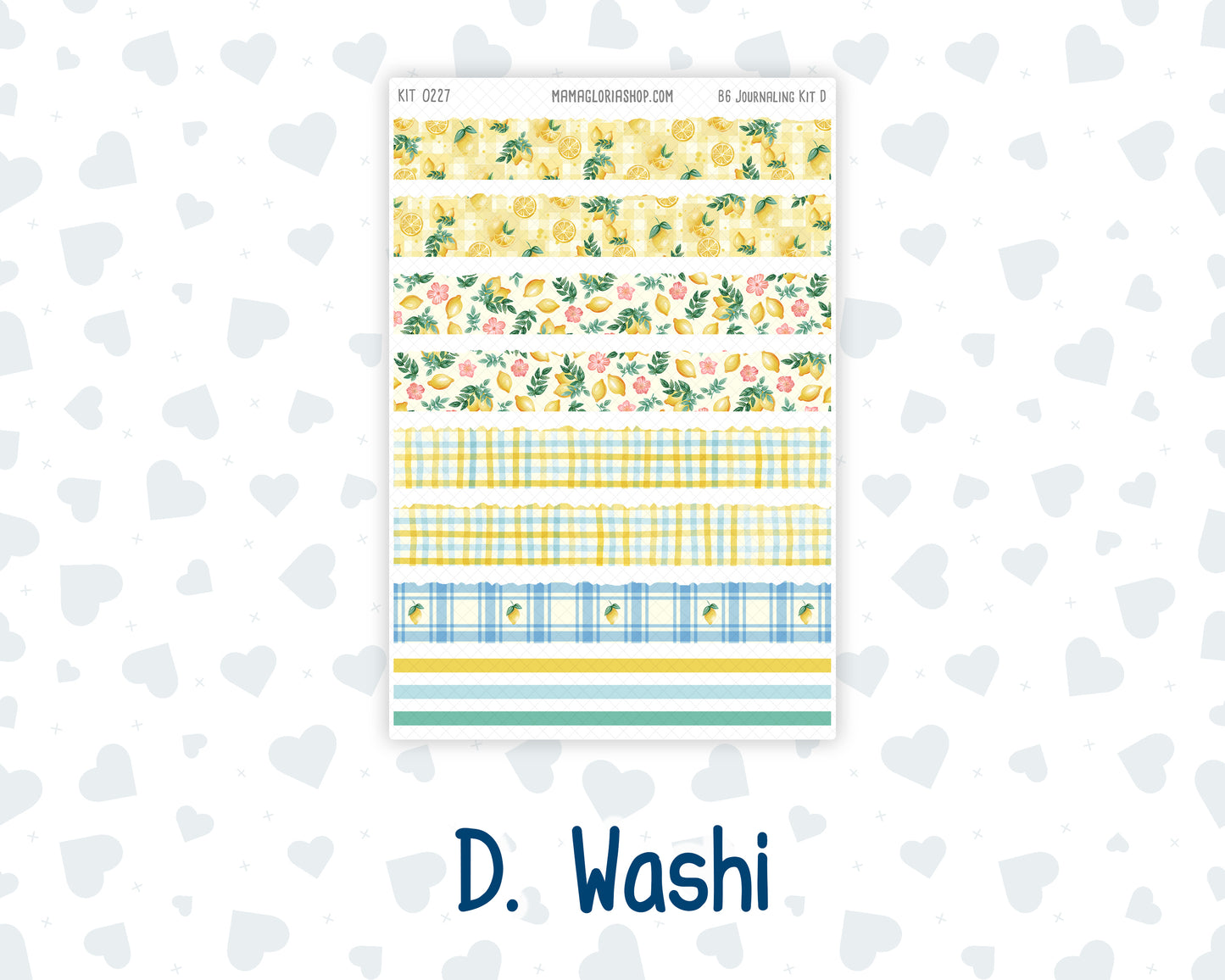Kit 0227 - B6 - For Sterling Ink And More - Journaling Daily Kit - July - Lemon Grove
