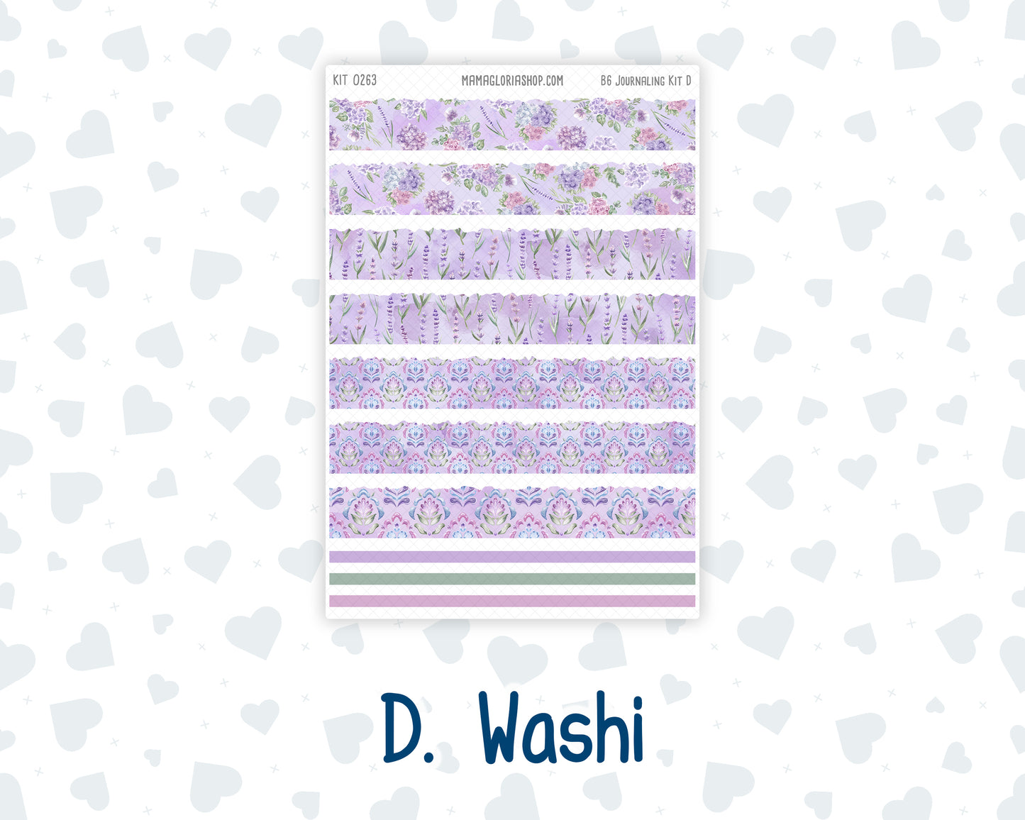 Kit 0263 - B6 - For Sterling Ink And More - Journaling Daily Kit - April - Lavender Drift