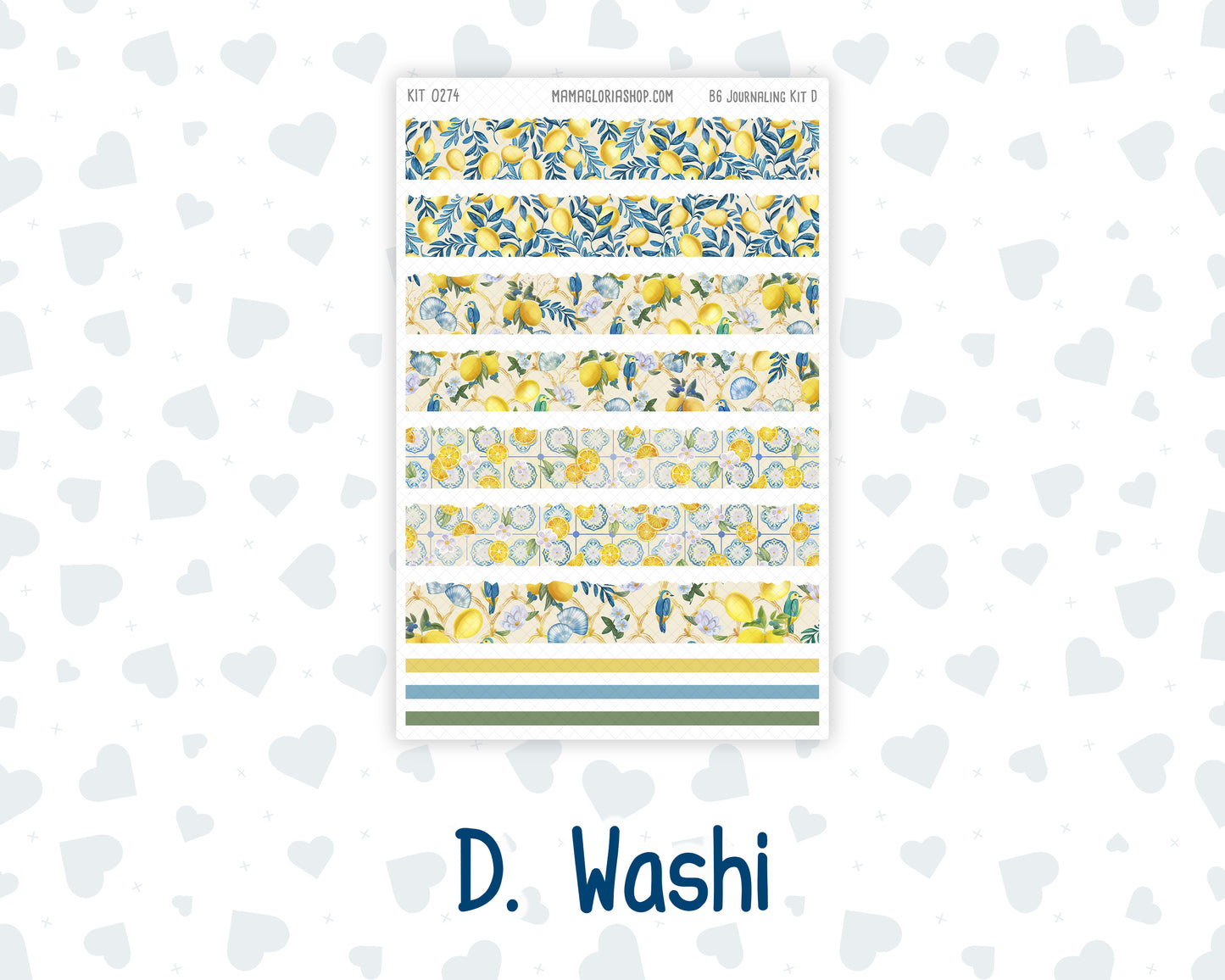 Kit 0274 - B6 - For Sterling Ink And More - Journaling Daily Kit - July - Sunny Lemon Shore