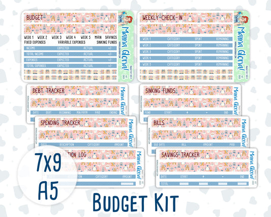 Kit 0305 - Budget - For 7x9 & A5 Planners | Notebooks - December - Sugarplum Parade