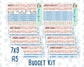 Kit 0305 - Budget - For 7x9 & A5 Planners | Notebooks - December - Sugarplum Parade