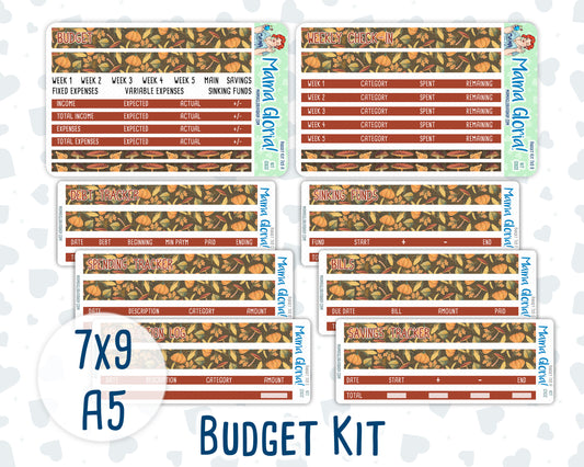 Kit 0302 - Budget - For 7x9 & A5 Planners | Notebooks - November - Thankful Season
