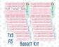 Kit 0253 - Budget - For 7x9 & A5 Planners | Notebooks - February - Rosy Daydreams
