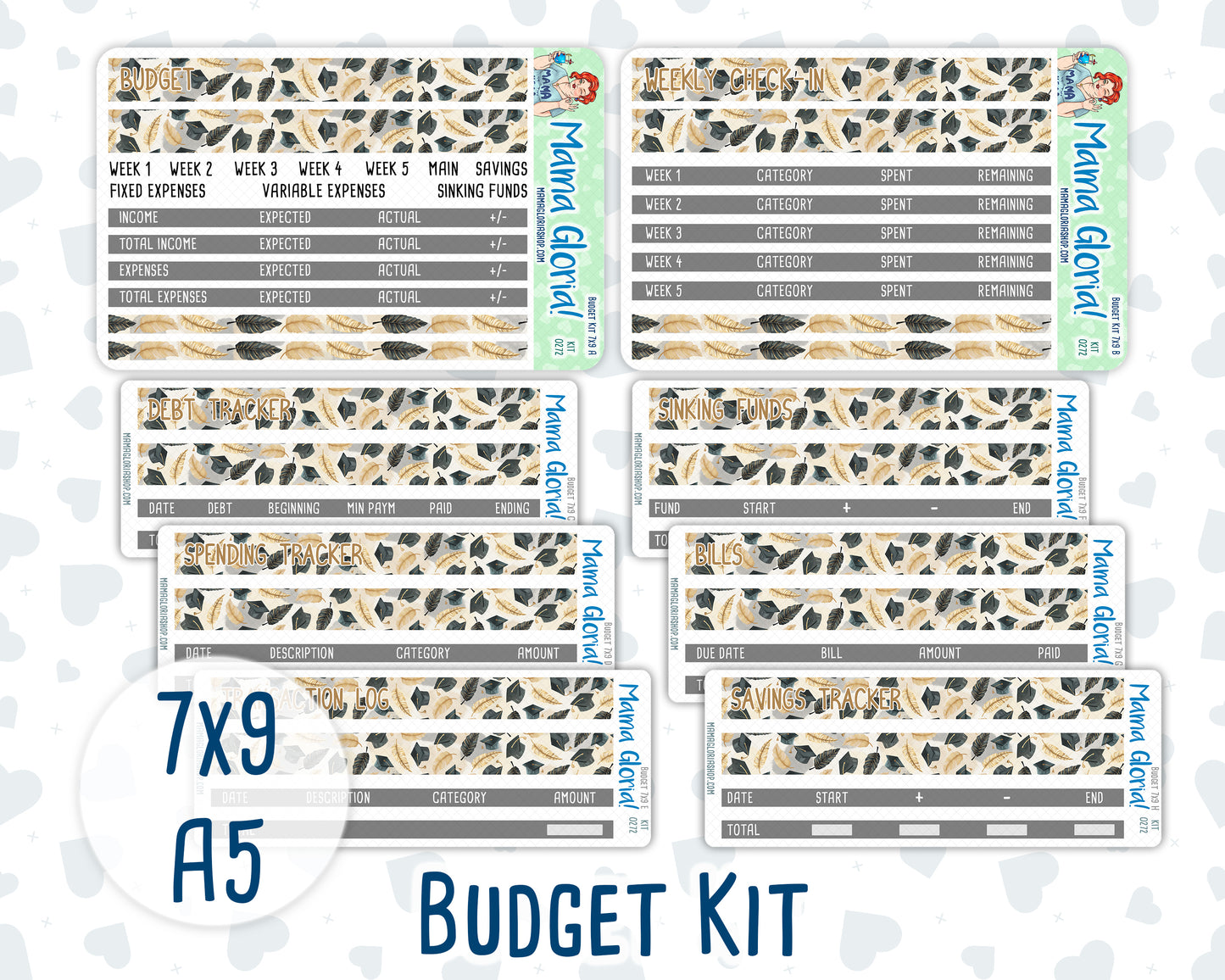 Kit 0272 - Budget - For 7x9 & A5 Planners | Notebooks - May - Graduation