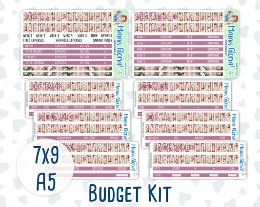 Kit 0307 - Budget - For 7x9 & A5 Planners | Notebooks - December - Velvet Hearth