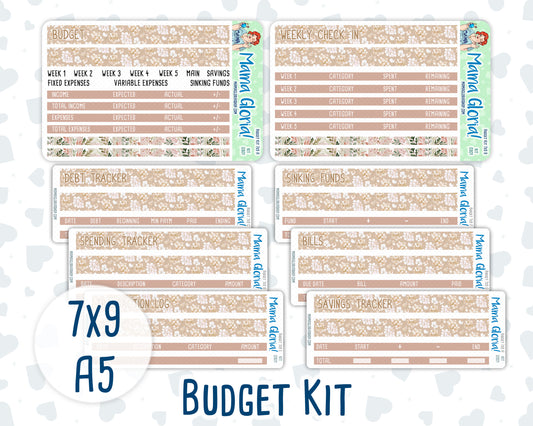 Kit 0301 - Budget - For 7x9 & A5 Planners | Notebooks - November - Sunday Comfort