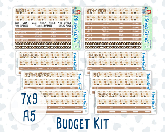 Kit 0303 - Budget - For 7x9 & A5 Planners | Notebooks - November - Into The Woods
