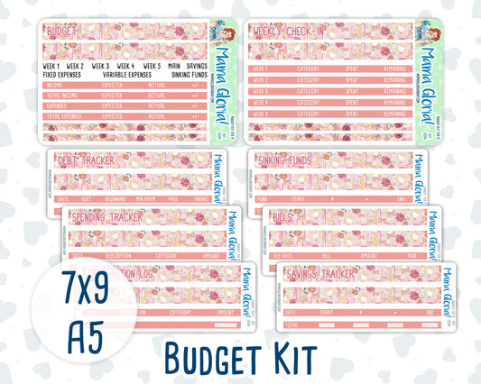 Kit 0294 - Budget - For 7x9 & A5 Planners | Notebooks - September - Rosy Reveria