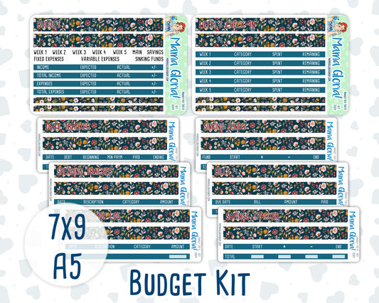 Kit 0304 - Budget - For 7x9 & A5 Planners | Notebooks - November - Autumn In Bloom