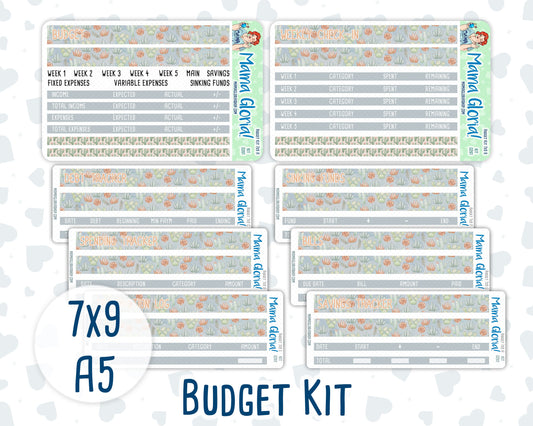 Kit 0261 - Budget - For 7x9 & A5 Planners | Notebooks - April - Llama Spring