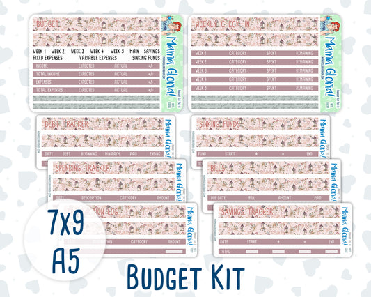 Kit 0293 - Budget - For 7x9 & A5 Planners | Notebooks - September - Fleur de Provence