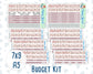 Kit 0293 - Budget - For 7x9 & A5 Planners | Notebooks - September - Fleur de Provence