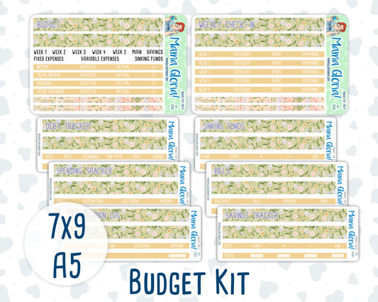 Kit 0280 - Budget - For 7x9 & A5 Planners | Notebooks - Half Past Six In August
