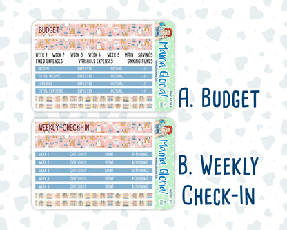 Kit 0305 - Budget - For 7x9 & A5 Planners | Notebooks - December - Sugarplum Parade