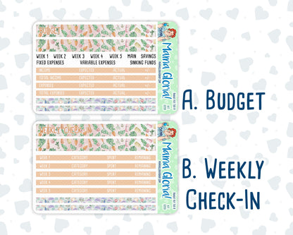 Kit 0259 - Budget - For 7x9 & A5 Planners | Notebooks - March - Spring Garden Chores