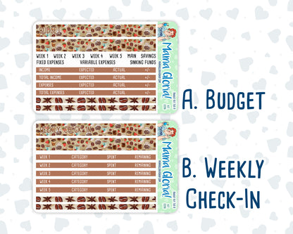Kit 0296 - Budget - For 7x9 & A5 Planners | Notebooks - September - Coffee Break