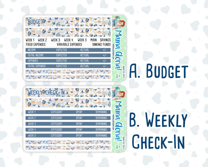 Kit 0299 - Budget - For 7x9 & A5 Planners | Notebooks - October - Book Nook