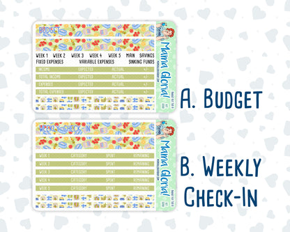 Kit 0269 - Budget - For 7x9 & A5 Planners | Notebooks - June - Dolce Mare