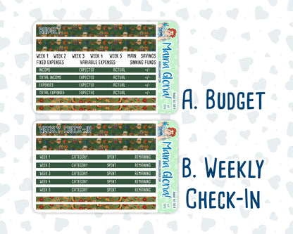 Kit 0242 - Budget - For 7x9 & A5 Planners | Notebooks - November - Cottage Autumn