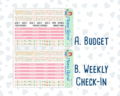 Kit 0260 - Budget - For 7x9 & A5 Planners | Notebooks - April - Pastel Egg Hunt