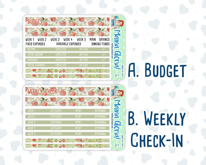 Kit 0295 - Budget - For 7x9 & A5 Planners | Notebooks - September - Apple Harvest