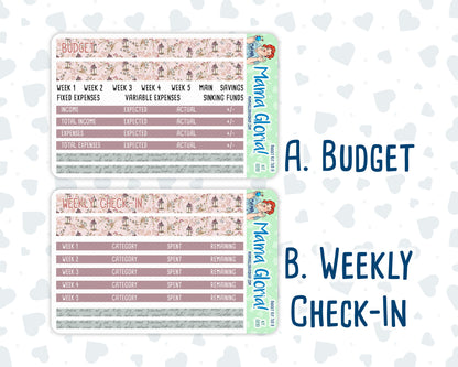 Kit 0293 - Budget - For 7x9 & A5 Planners | Notebooks - September - Fleur de Provence