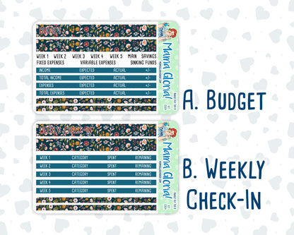 Kit 0304 - Budget - For 7x9 & A5 Planners | Notebooks - November - Autumn In Bloom