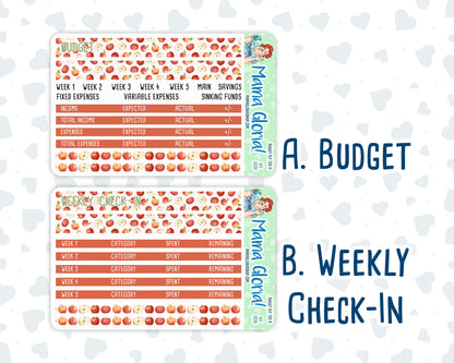 Kit 0235 - Budget - For 7x9 & A5 Planners | Notebooks - September - Apple Orchard