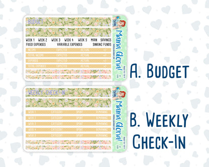 Kit 0280 - Budget - For 7x9 & A5 Planners | Notebooks - Half Past Six In August