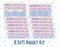 Kit 0273 - Budget - For 8.5x11 Planners | Notebooks - July - Americana In Bloom