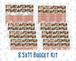 Kit 0298 - Budget - For 8.5x11 Planners | Notebooks - October - Velvet Bloom