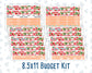 Kit 0271 - Budget - For 8.5x11 Planners | Notebooks - June - Strawberry Shore