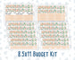 Kit 0259 - Budget - For 8.5x11 Planners | Notebooks - March - Spring Garden Chores