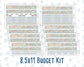 Kit 0261 - Budget - For 8.5x11 Planners | Notebooks - April - Llama Spring