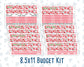Kit 0276 - Budget - For 8.5x11 Planners | Notebooks - July - Melon Crush